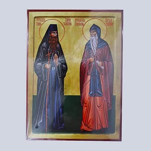 Икона Св. Јакова и Св. Зосима Туманских 15x20 цм