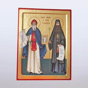Икона са позлатом заједничка Зосим и Јаков 31.5×24 цм